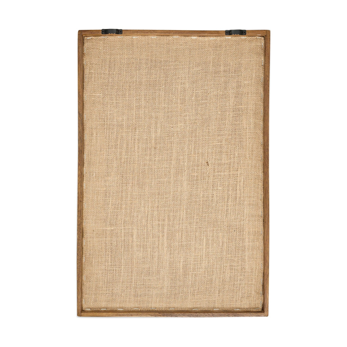 Samaya Hand Stitched Linen Wall Art - Natural