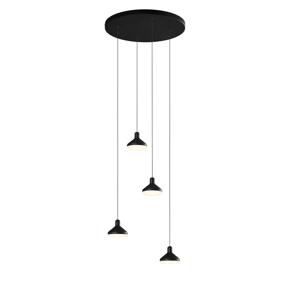 Sirio 4 Light LED Cluster Pendant Light 32W 3000K - Black