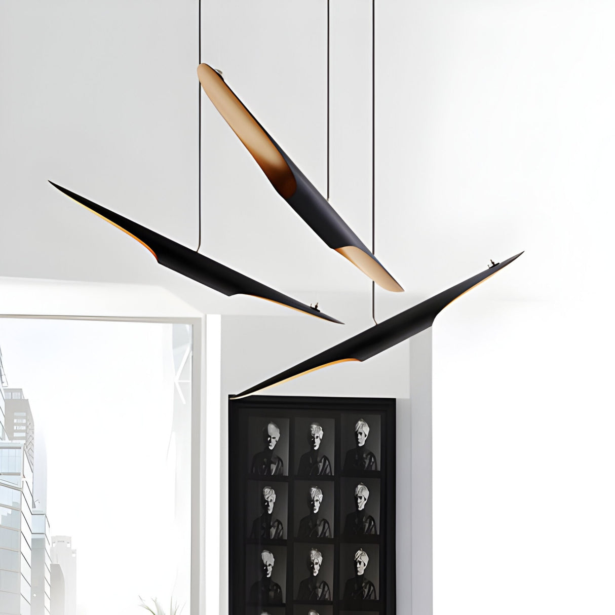 Stealth 2 Light Linear Suspension - Brass & Black