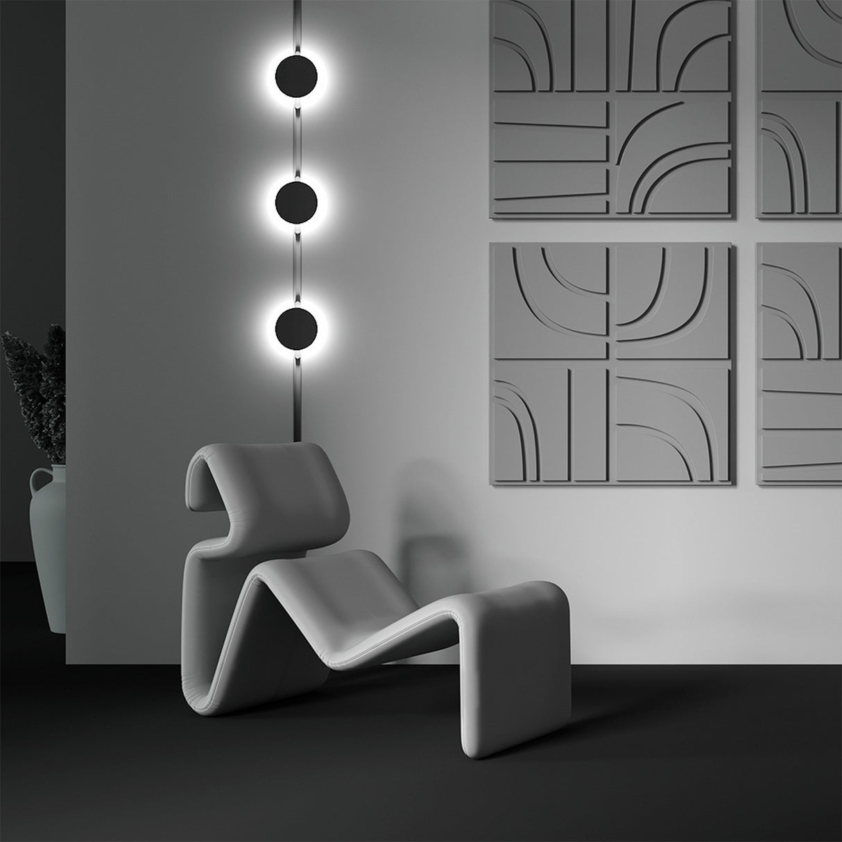 Interior Image for Relax LED Magnetic Exility Track Wall/Ceiling Light 5W 3000K - Black