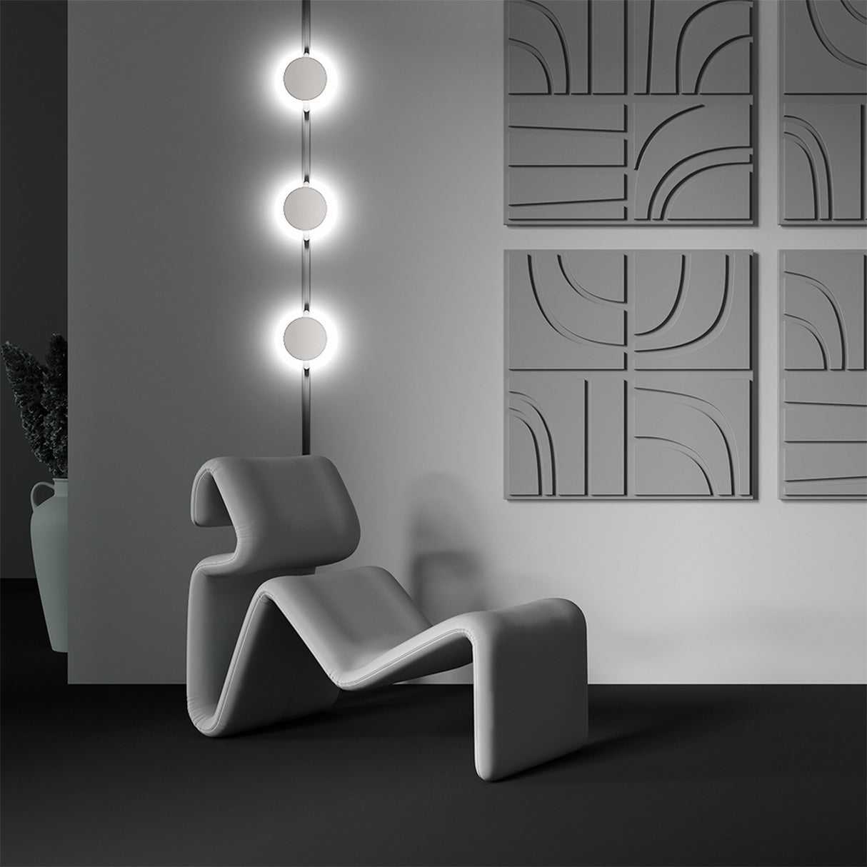 Interior Image for Relax LED Magnetic Exility Track Wall/Ceiling Light 5W 3000K - Black & White