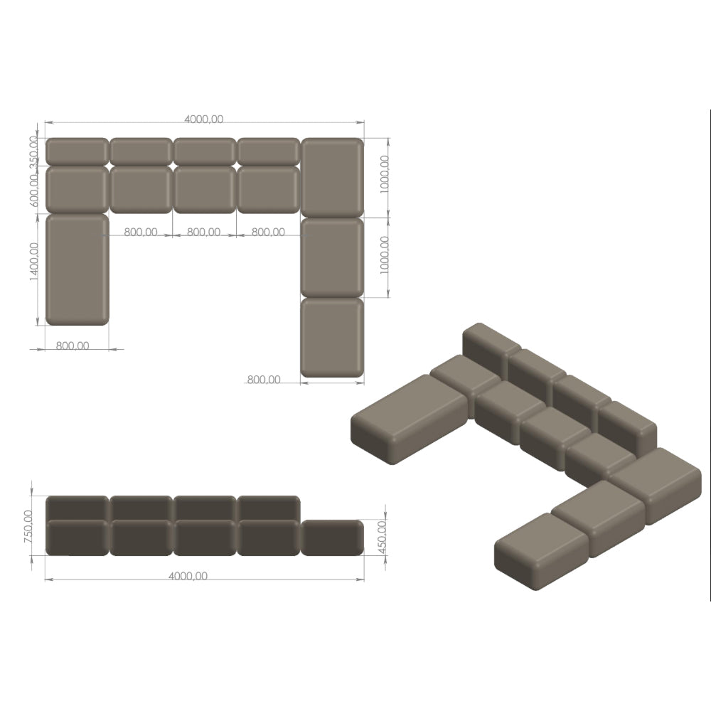 Nova Story 10 Seater Modular Sofa