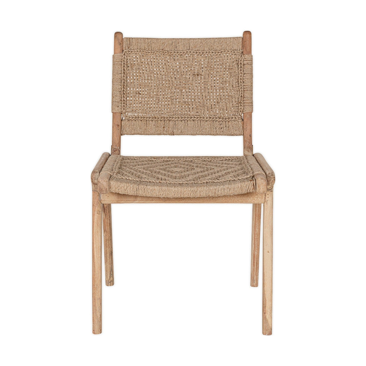 Vinay Woven Jute Armless Dining Chair - Natural