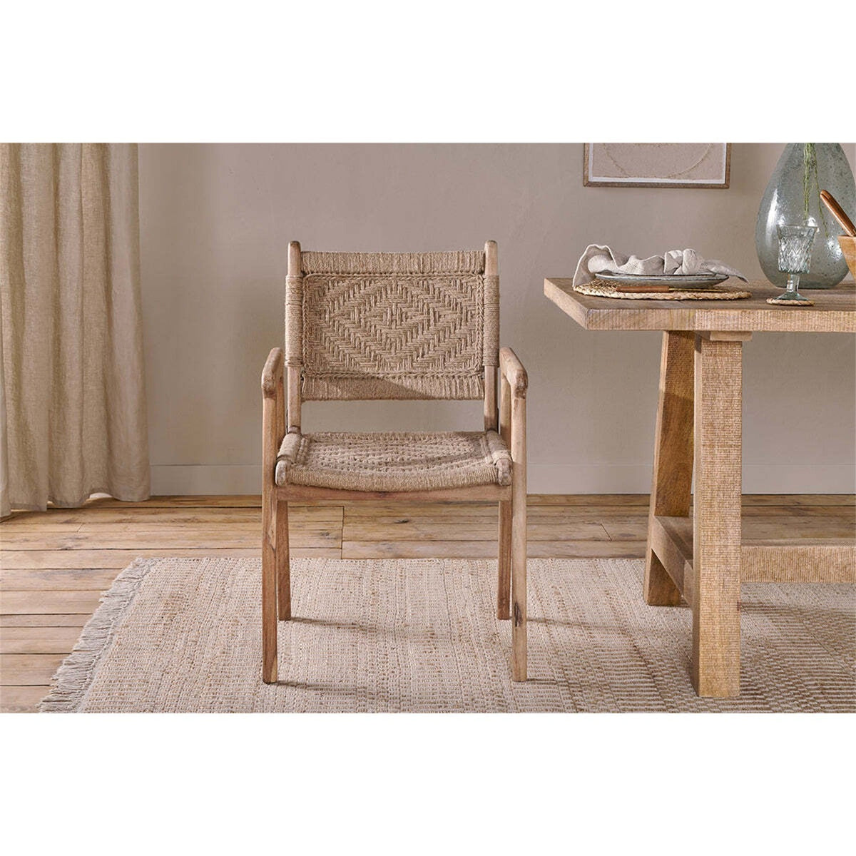Vinay Woven Jute Dining Chair - Natural