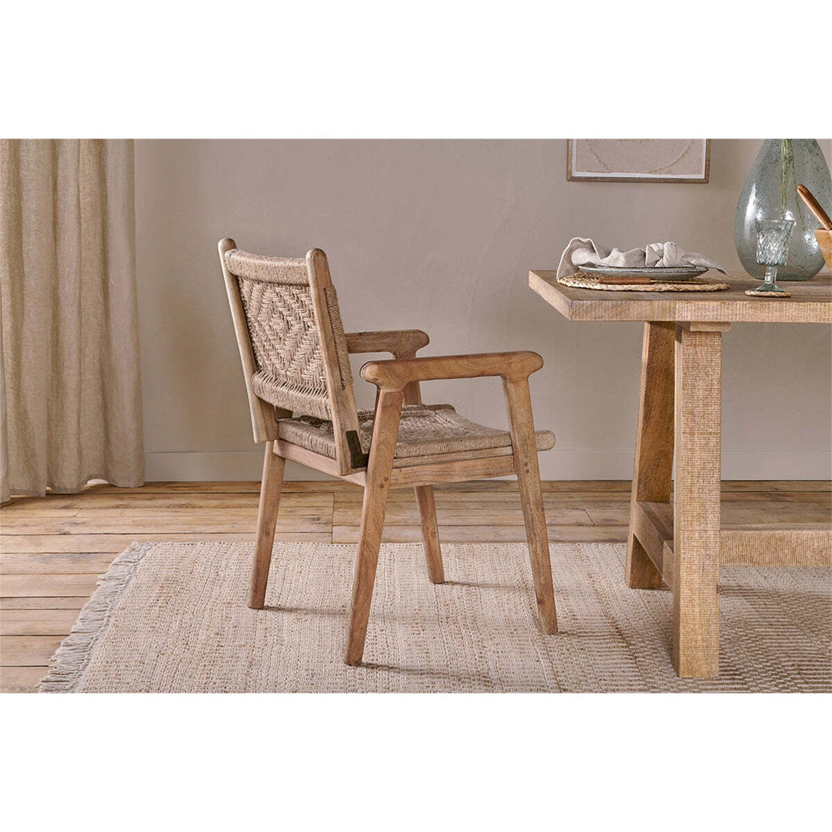 Vinay Woven Jute Dining Chair - Natural