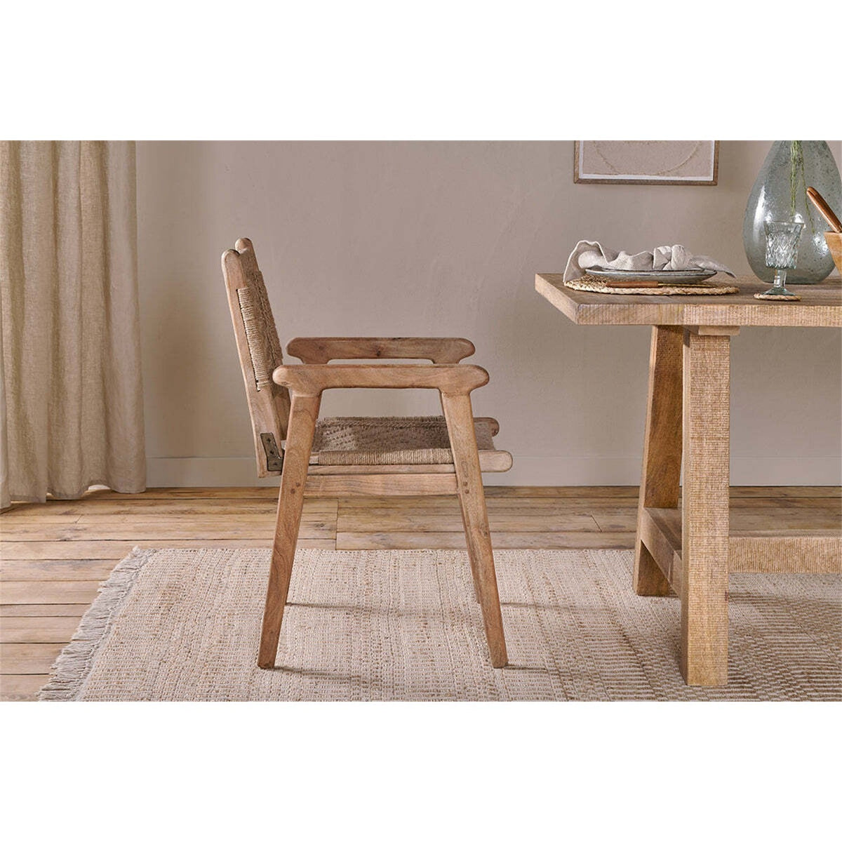 Vinay Woven Jute Dining Chair - Natural
