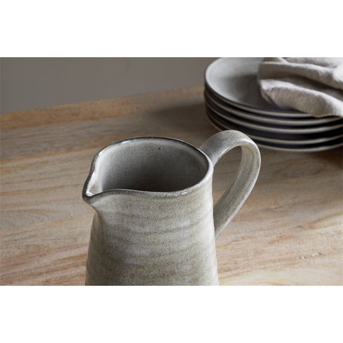 Valinha Small Earthenware Jug - Grey