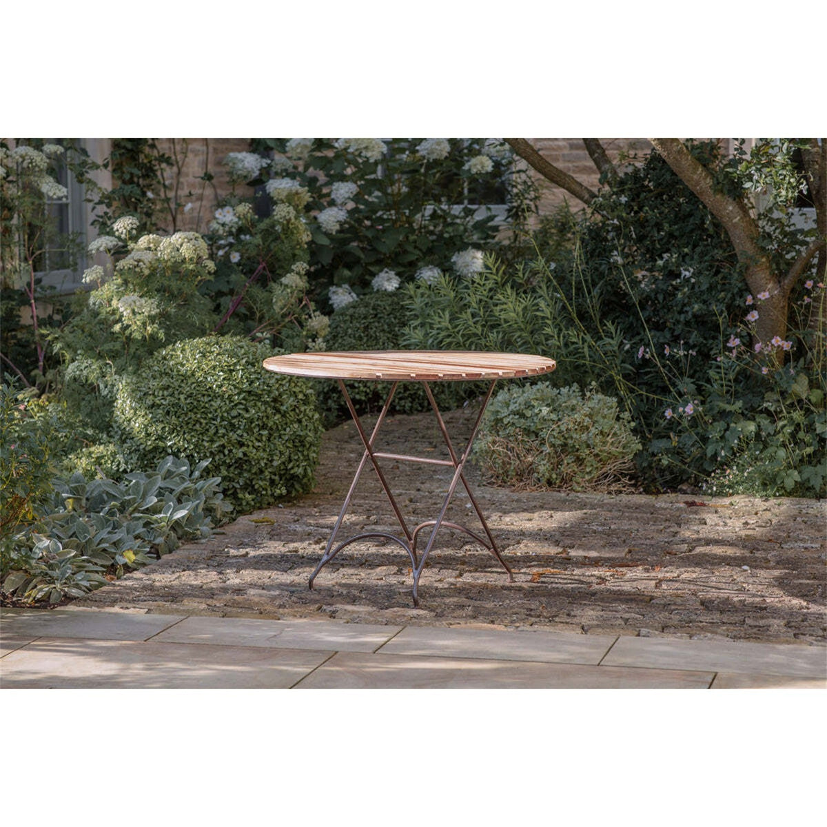 Vivika Round Acacia Garden Dining Table - Natural