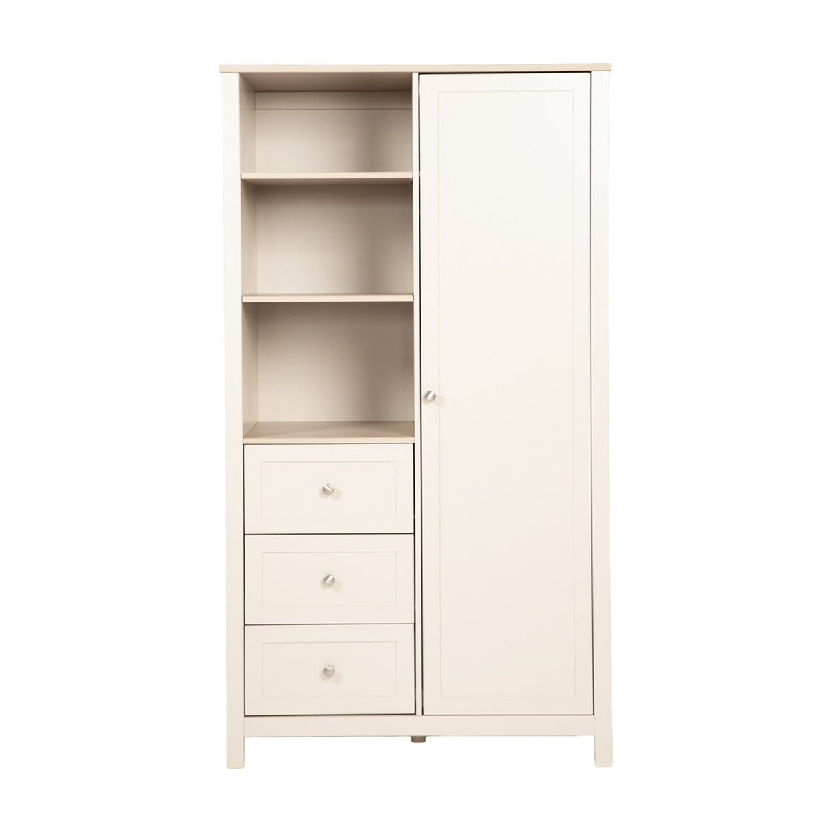 Wanderer Kids Wardrobe with 3 Drawers & Shelves - Cashmere