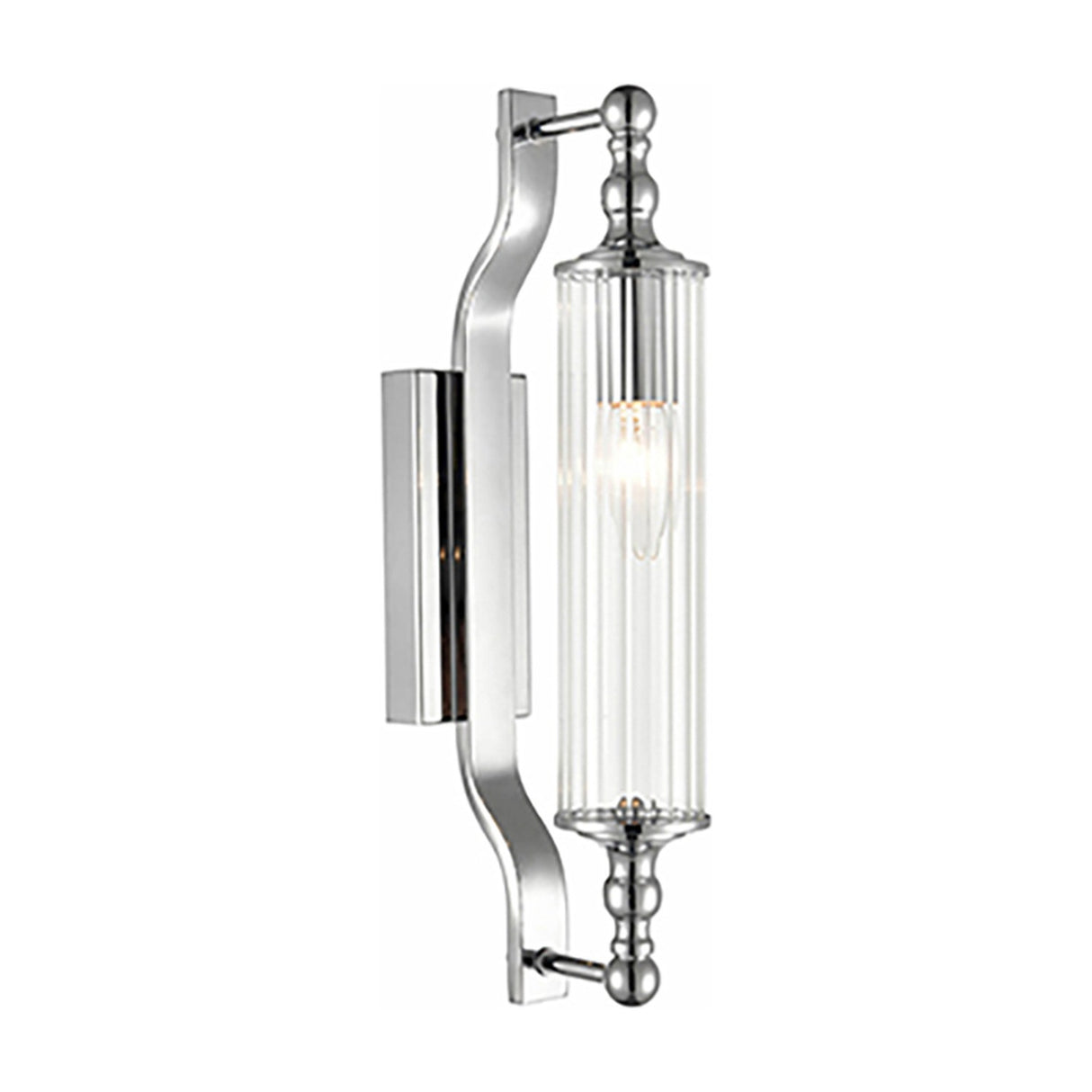 Empire wall light in chrome finish, alternative view