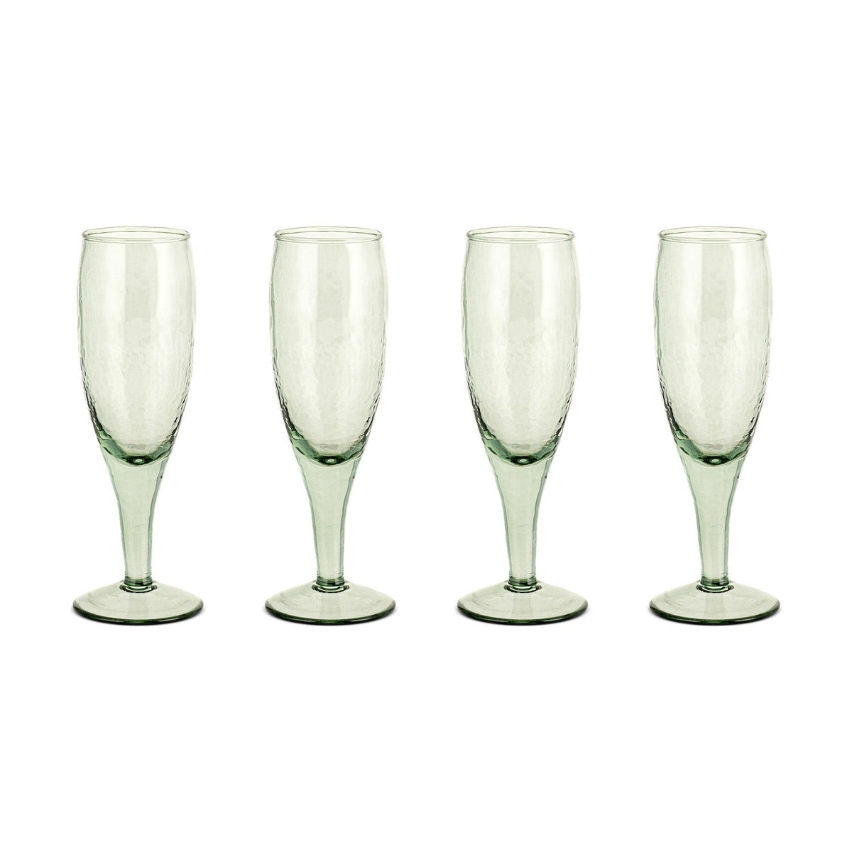 Yala Flute Champagne Glasses - Sage Green - Set of 4