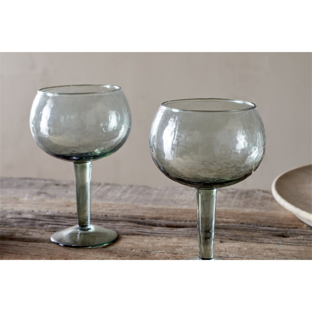 Yala Hammered Gin Glasses - Sage Green - Set of 2