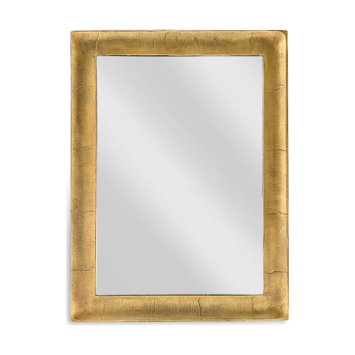 Yadur Small Rectangular Wall Mirror - Antique Brass