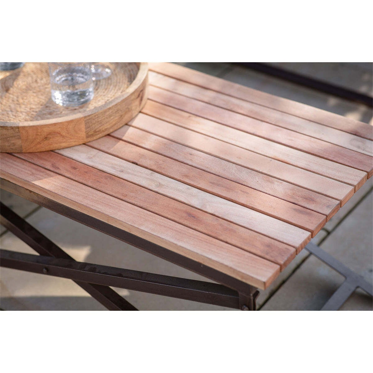 Yatin Folding Acacia Garden Coffee Table - Natural