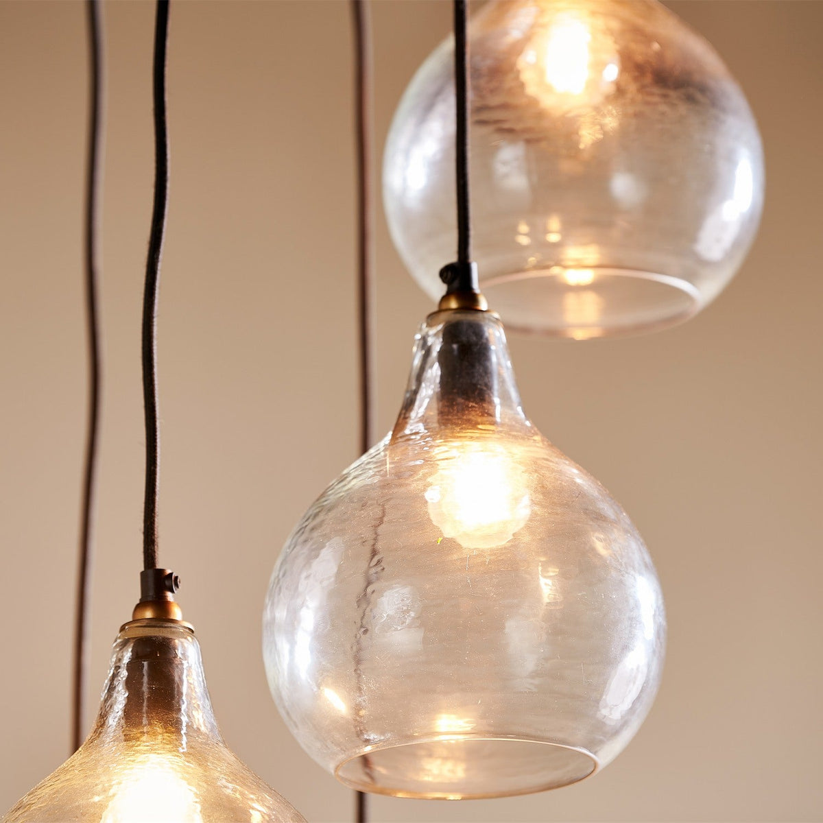 Ziva 6 Light Glass Cluster Pendant Light - Clear