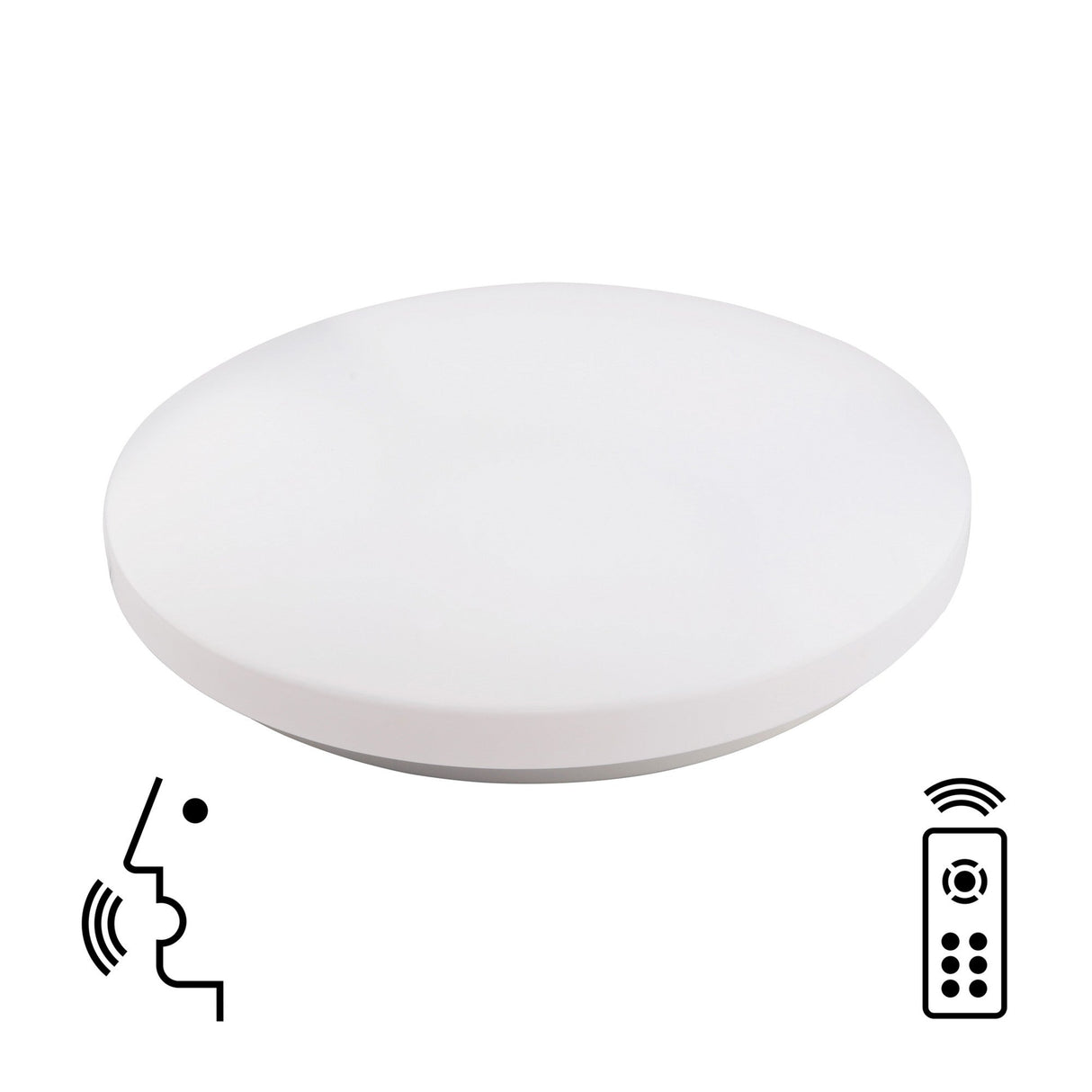Zero Smart Large Dimmable LED Flush Ceiling Light With Remote & App Control - White