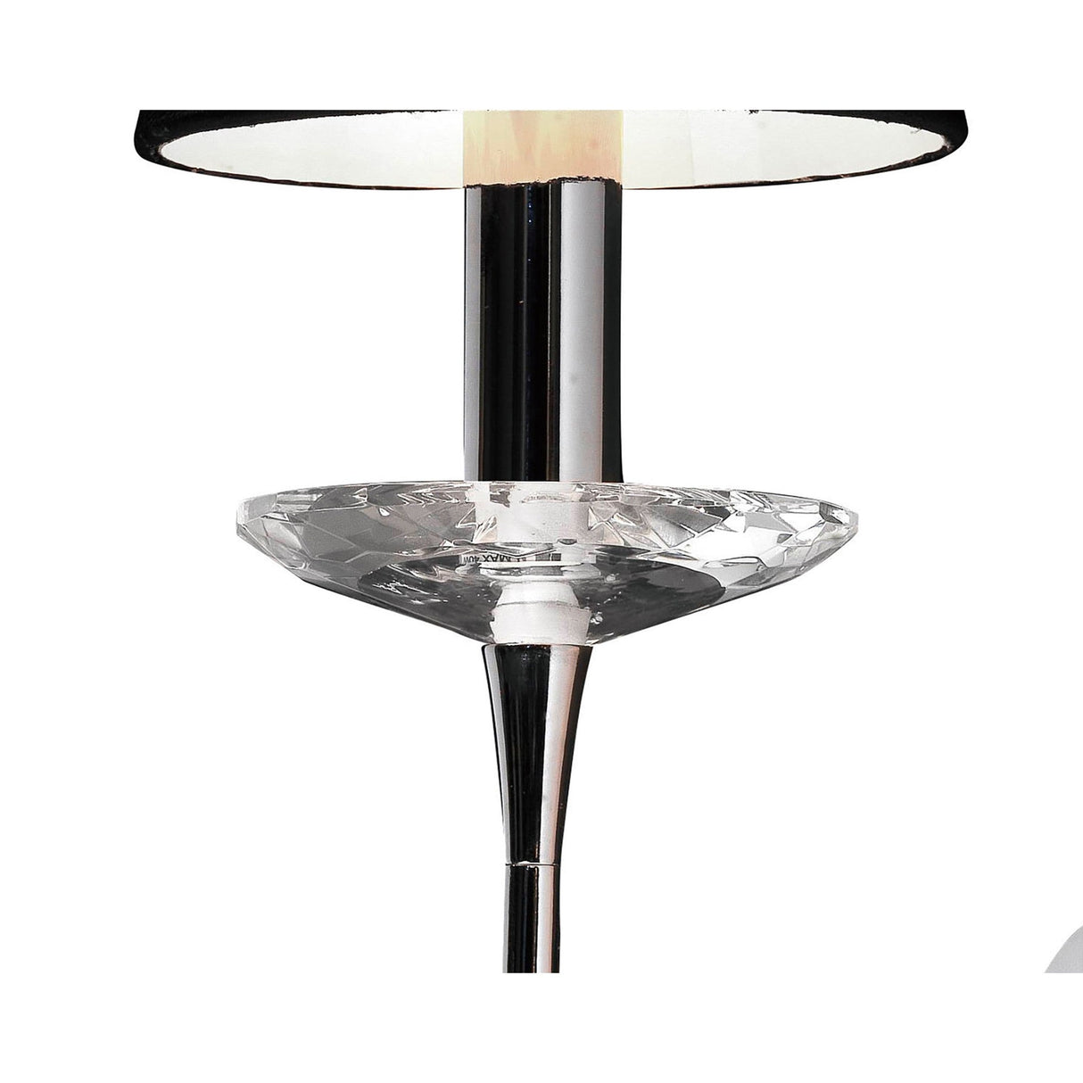 Acanto 1 Light Wall Lamp - Chrome With Black Shade
