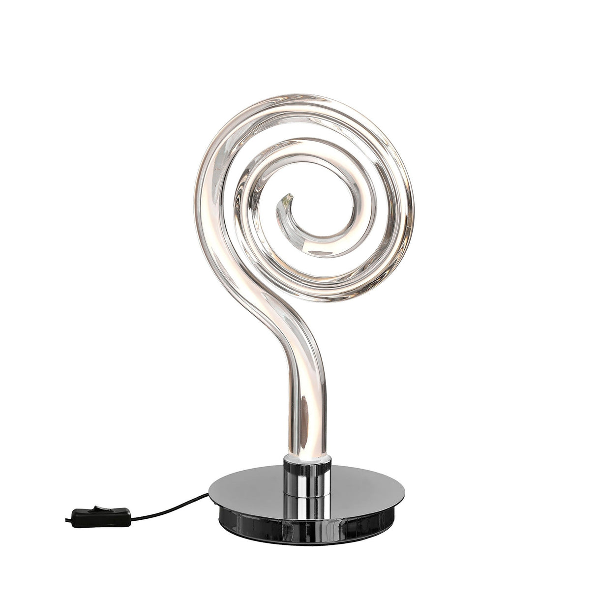 Adaggio Iris LED Crystal Table Lamp 10W 3000K - Chrome/Clear