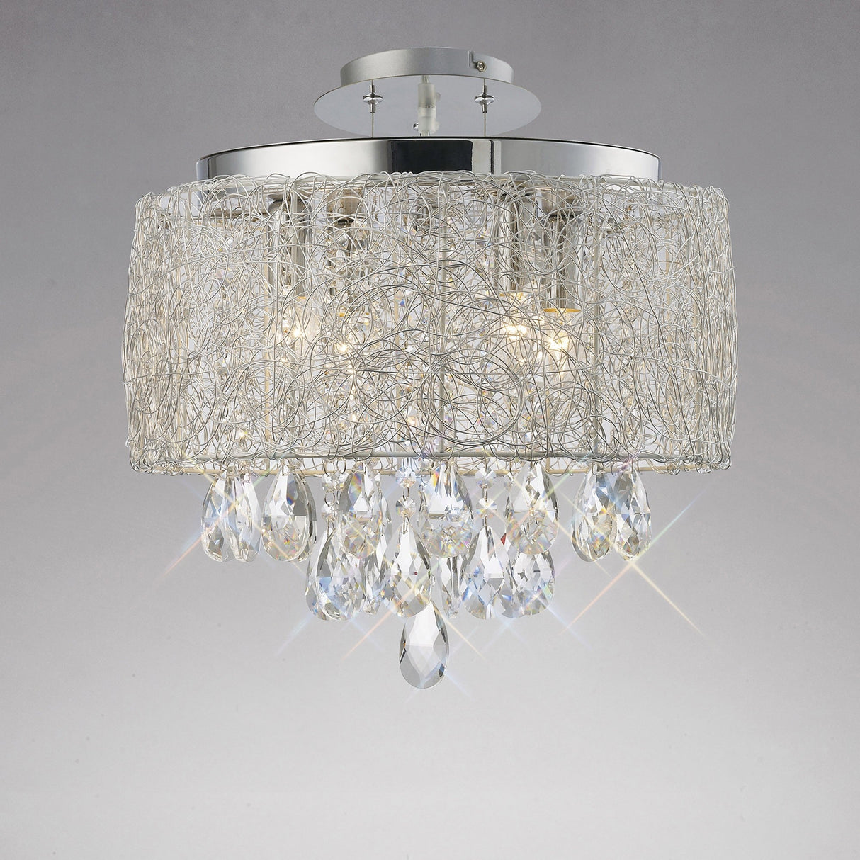 Adeline 40cm 4 Light Crystal Chandelier - Polished Chrome