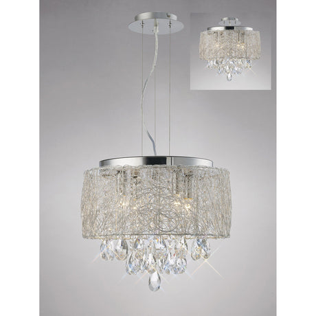 Adeline 40cm 4 Light Crystal Chandelier - Polished Chrome