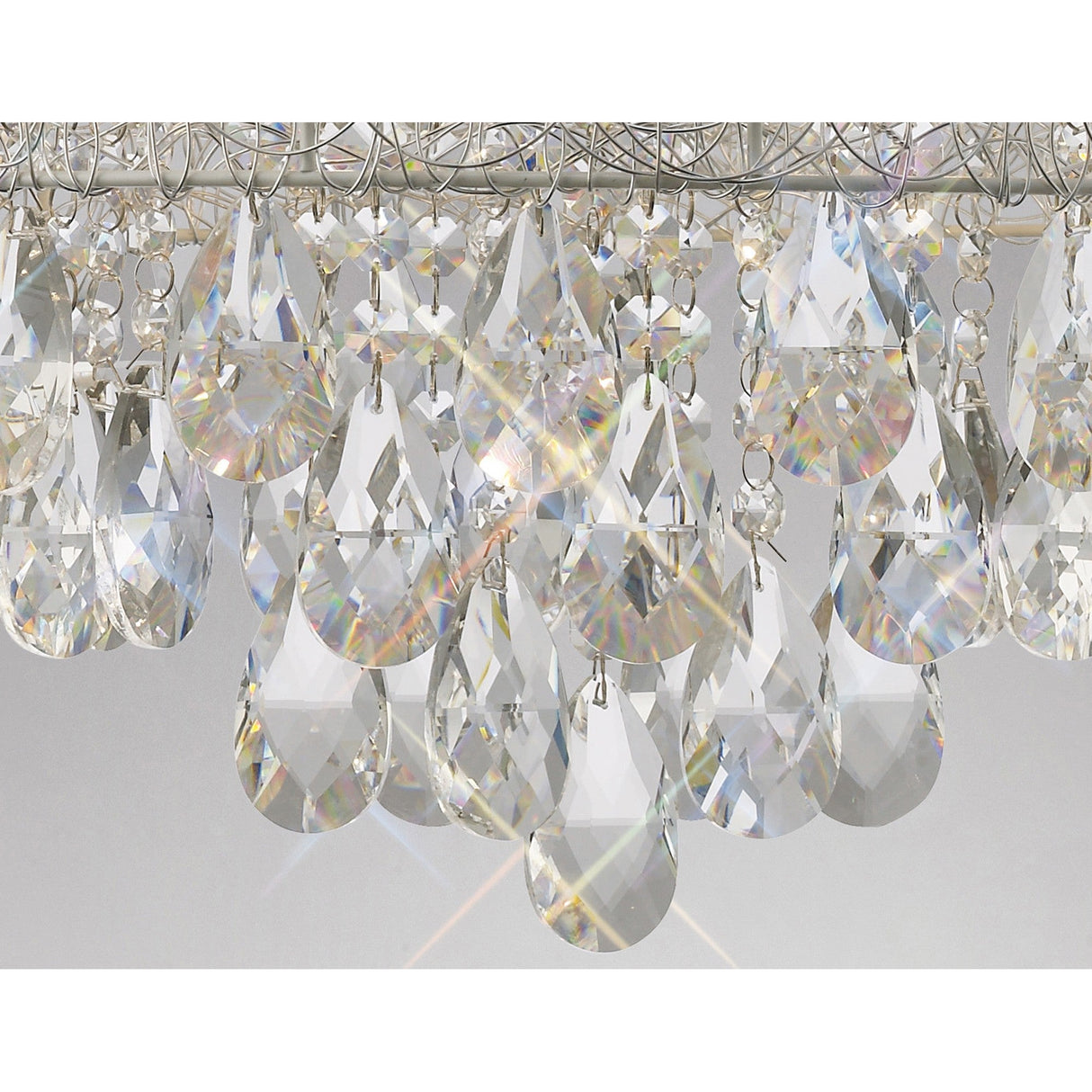 Adeline 50cm 6 Light Crystal Chandelier - Polished Chrome