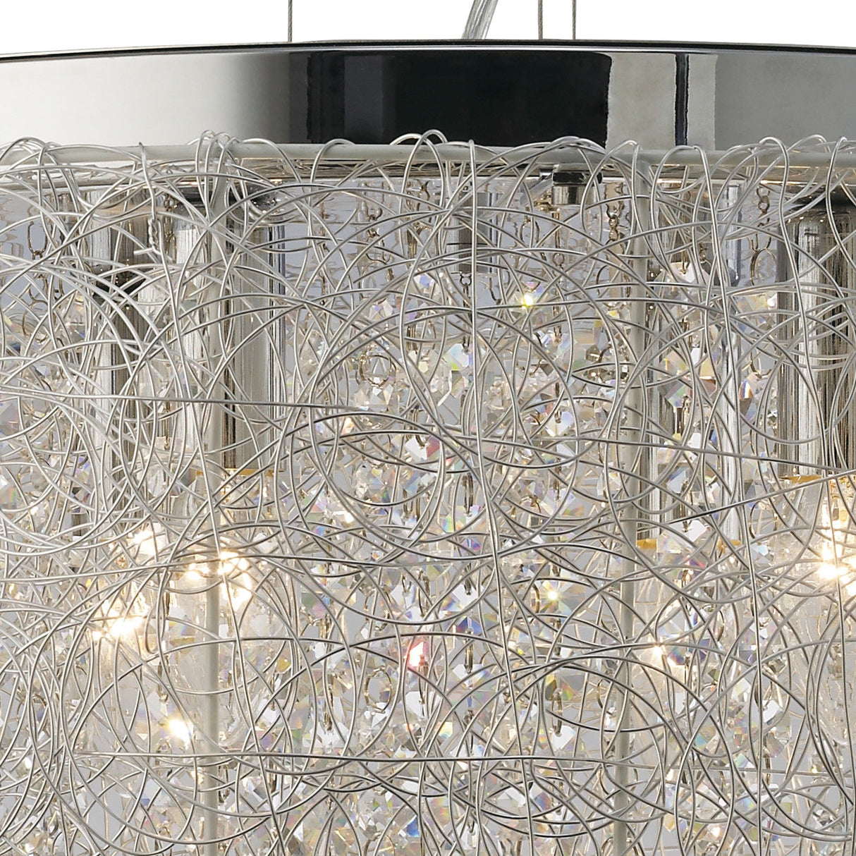 Adeline 50cm 6 Light Crystal Chandelier - Polished Chrome