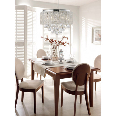 Adeline 50cm 6 Light Crystal Chandelier - Polished Chrome