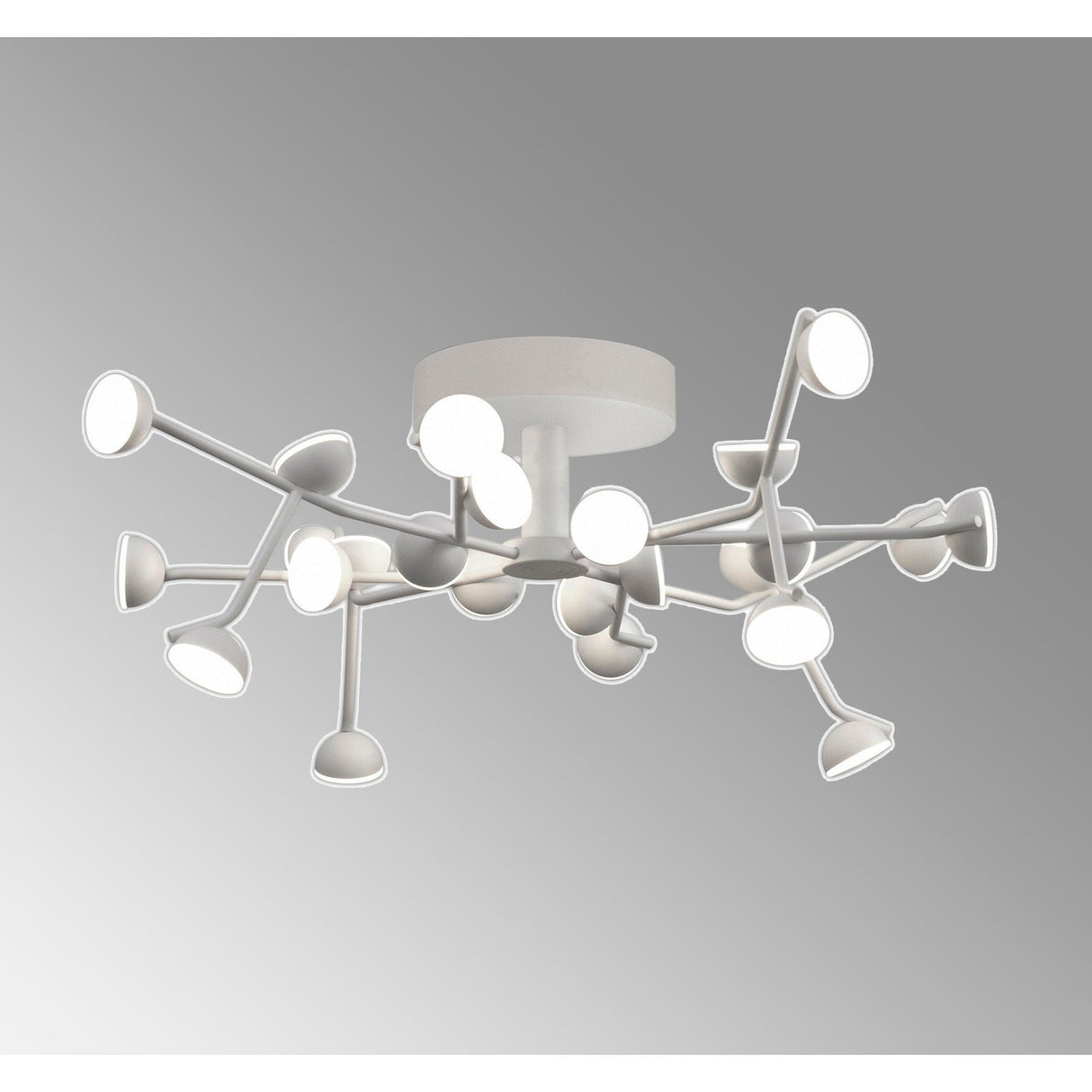 Adn Dimmable LED Semi-Flush Ceiling Light 72W 3000K - White