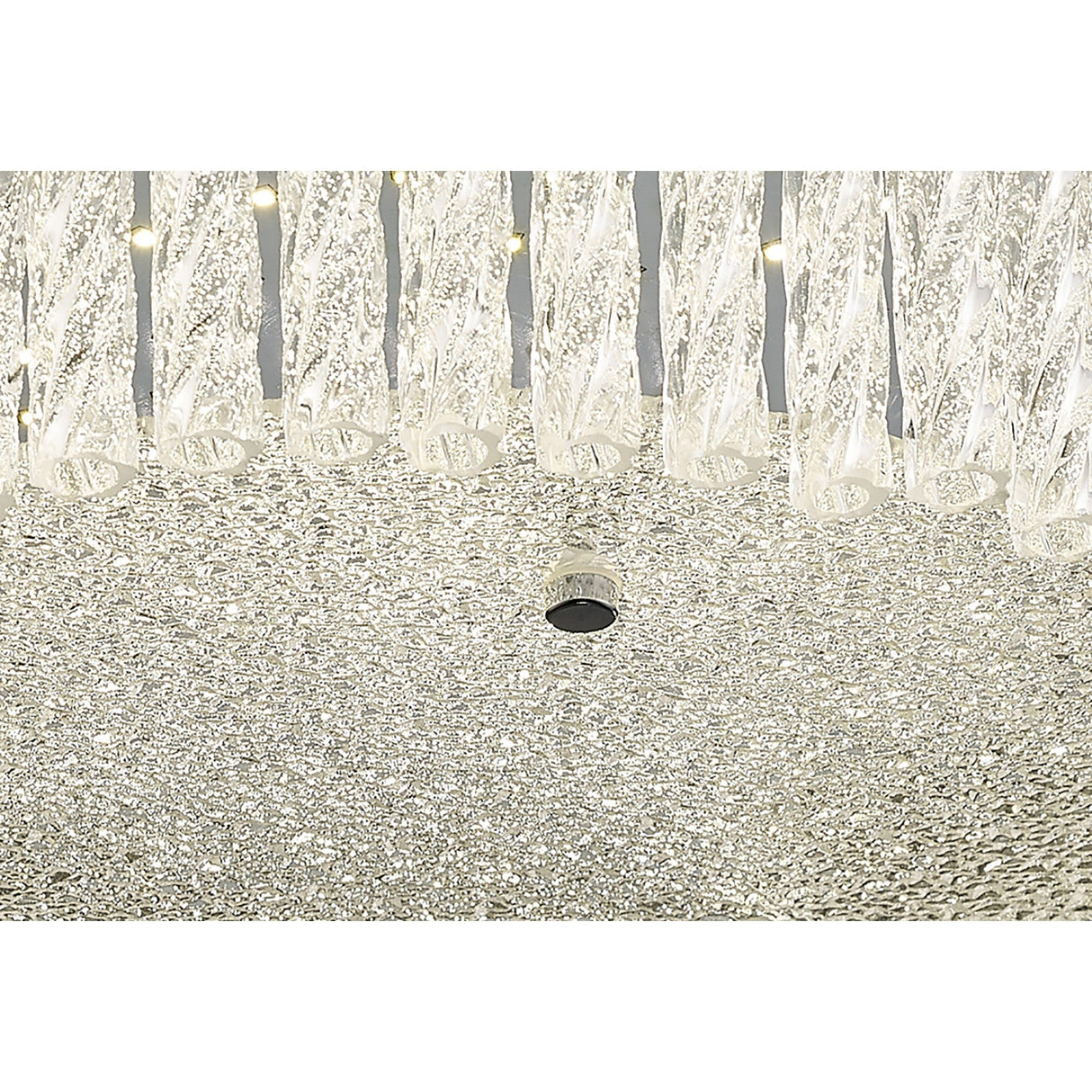 Aiden Small LED Glass Flush Ceiling Light 4200K 18W - Polished Chrome