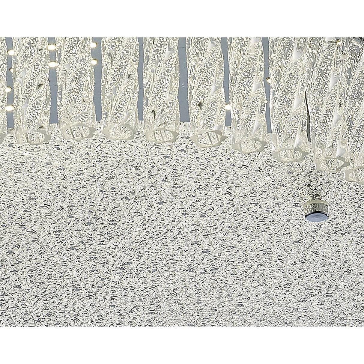 Aiden Large Round LED Glass Flush Ceiling Light 4200K 21W - Polished Chrome