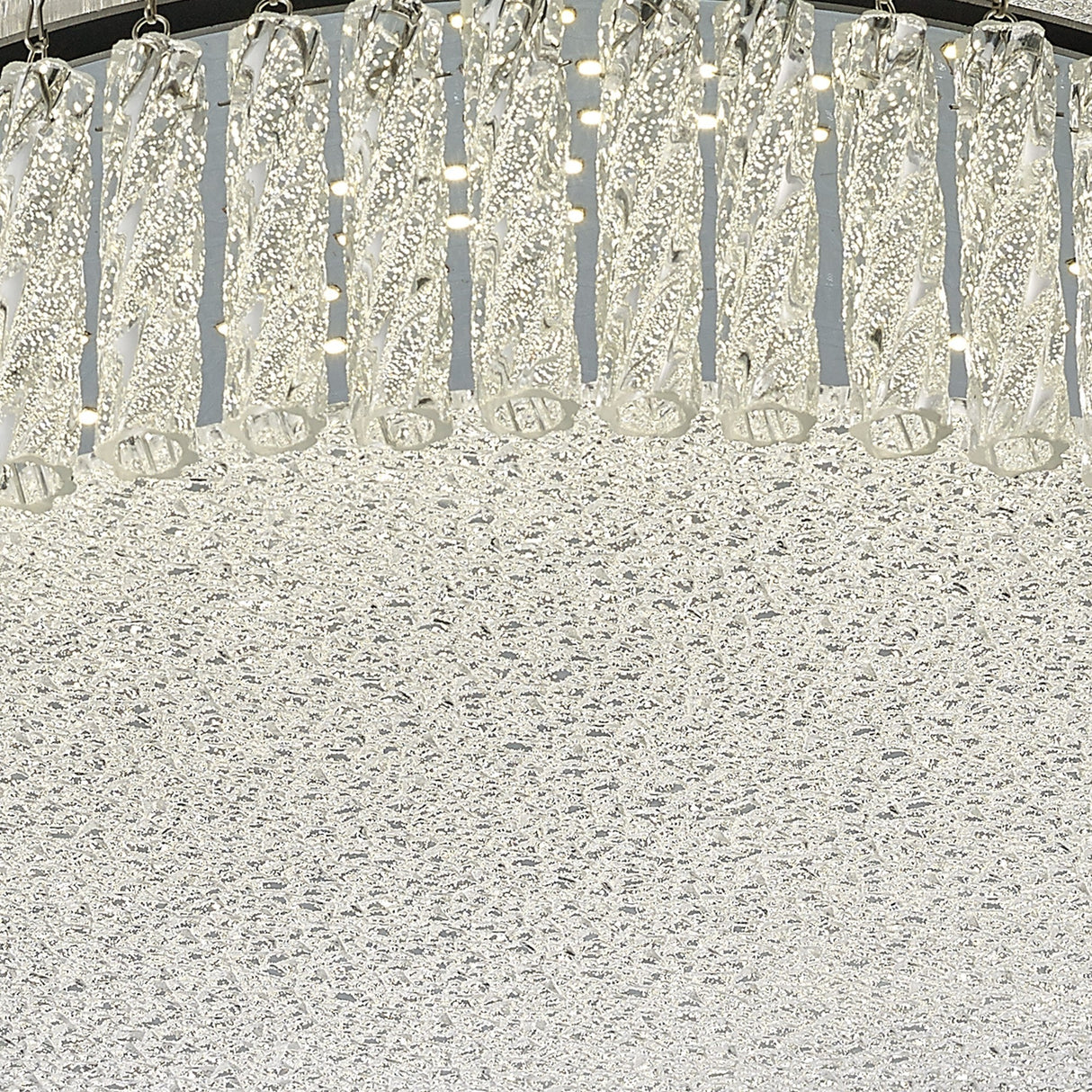 Aiden Large Round LED Glass Flush Ceiling Light 4200K 21W - Polished Chrome