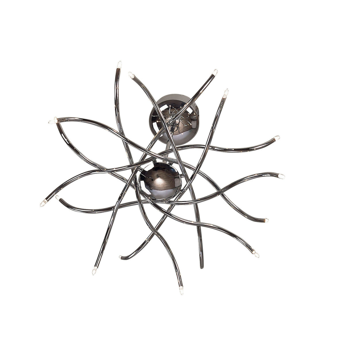 Aire 16 Light Telescopic Semi-Flush Ceiling Light – Polished Chrome