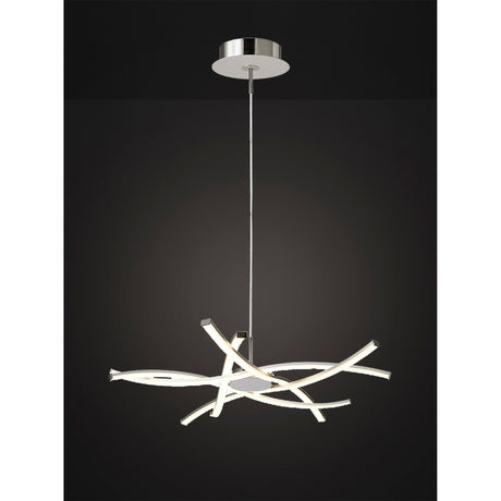 Aire 71cm LED Suspension Light 42W 3000K - Polished Chrome