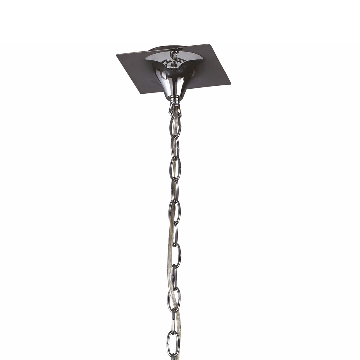 Akira 6 Light 2 Arm Crystal Chandelier - Chrome With Black Shades
