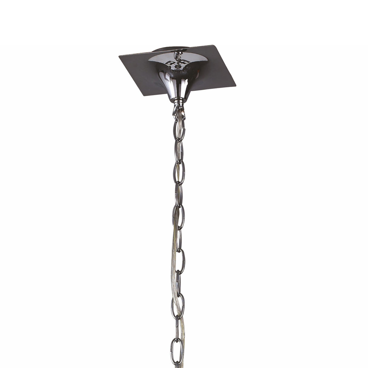 Akira 6 Light 2 Arm Crystal Chandelier - Chrome With Cream Shades