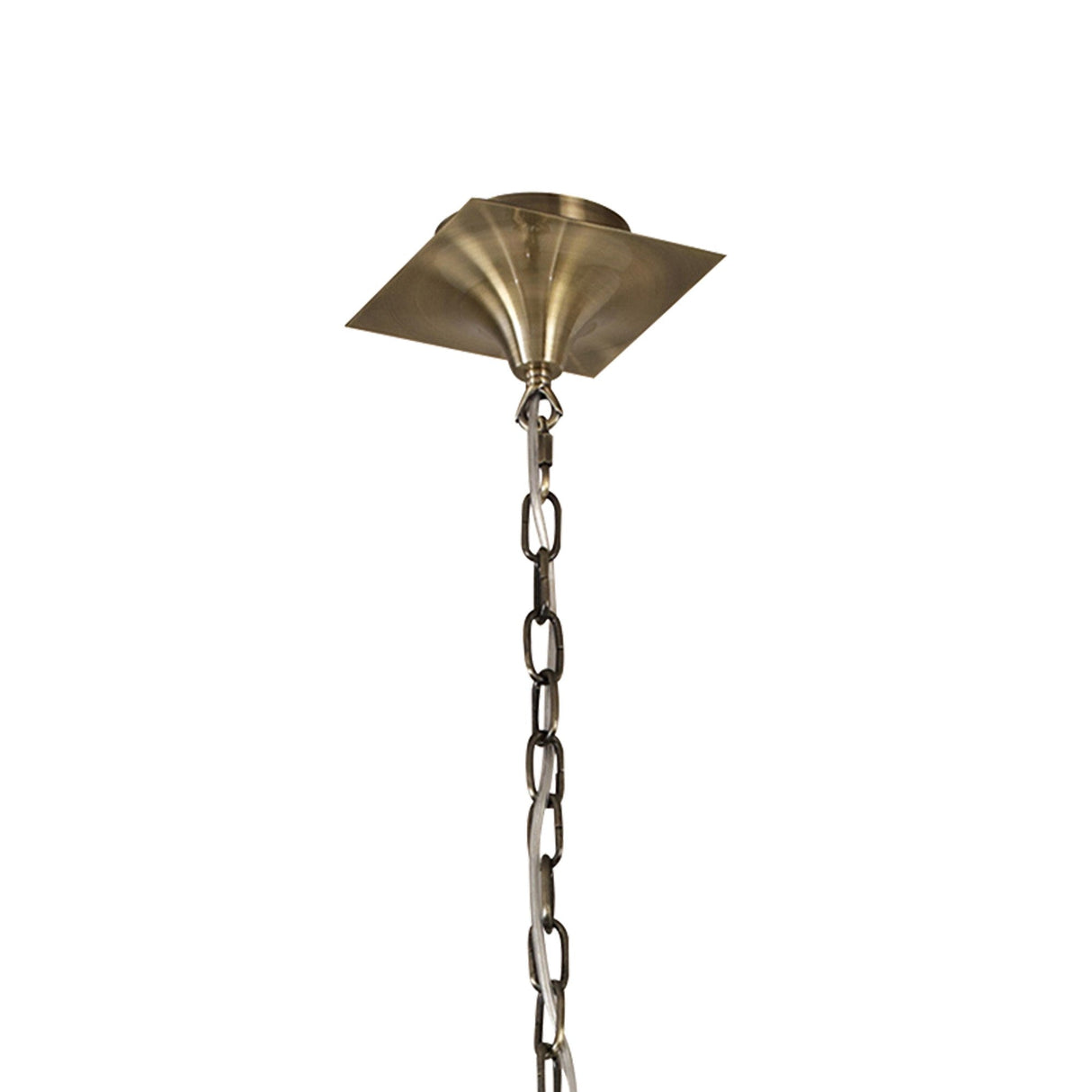 Akira 54cm 3 Light Crystal Chandelier - Brass With Black Shades