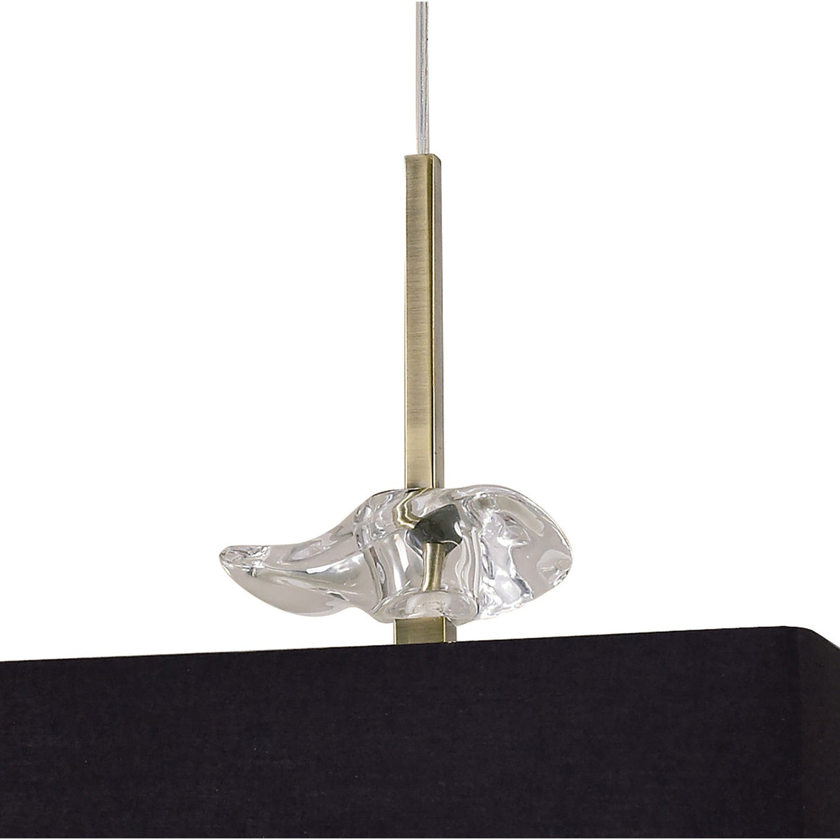 Akira 4 Light Pendant Light - Brass With Black Shade