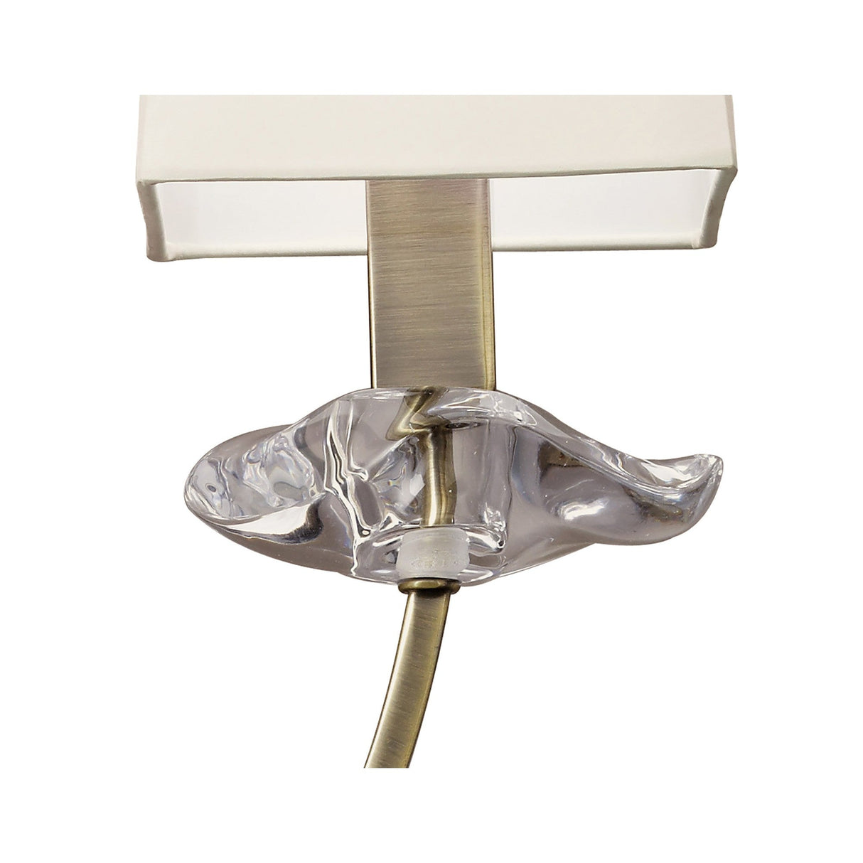 Akira 2 Light Wall Lamp - Brass With Cream Shades