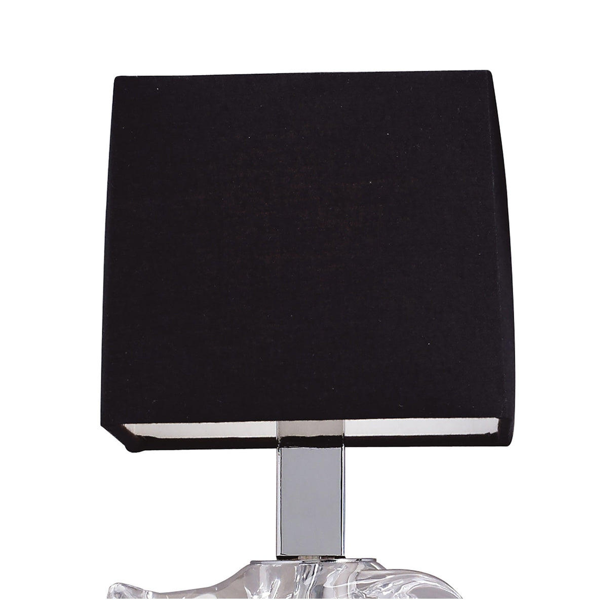 Akira 2 Light Wall Lamp - Chrome With Black Shades