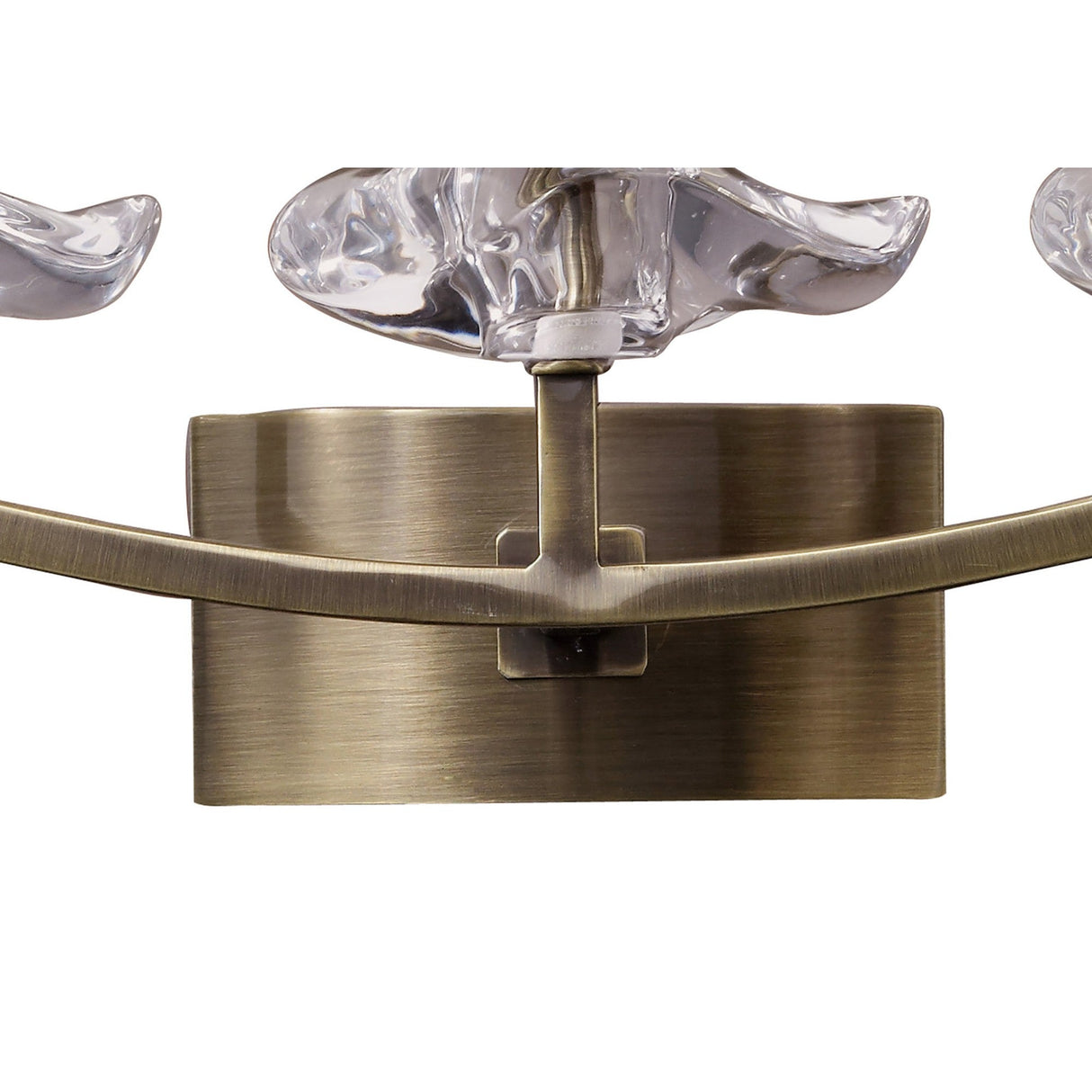 Akira 3 Light Wall Lamp - Brass With Cream Shade