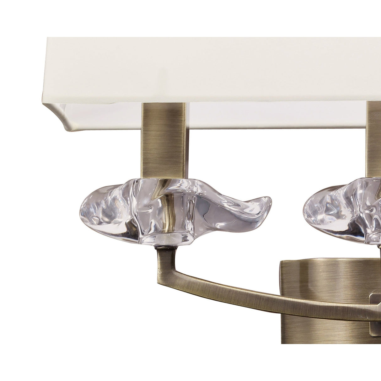 Akira 3 Light Wall Lamp - Brass With Cream Shade