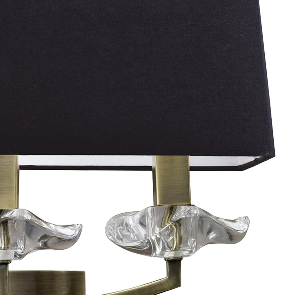 Akira 3 Light Wall Lamp - Brass With Black Shade