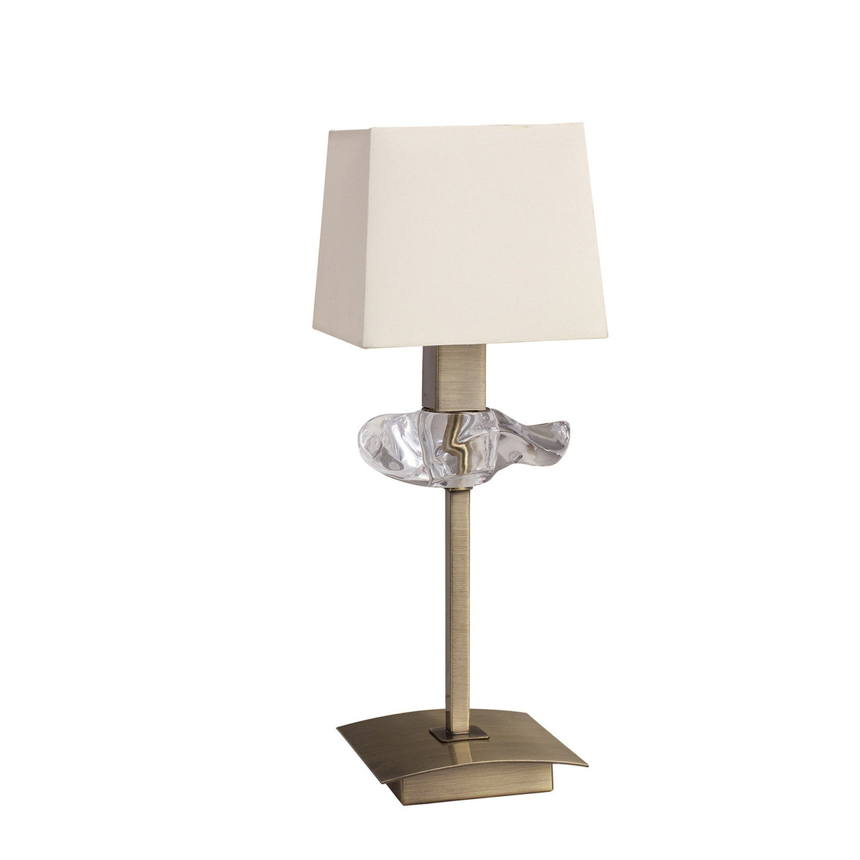 Akira 1 Light Table Lamp - Brass With Cream Shade