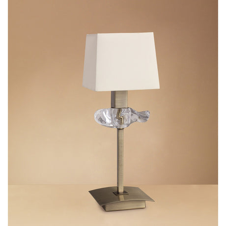 Akira 1 Light Table Lamp - Brass With Cream Shade
