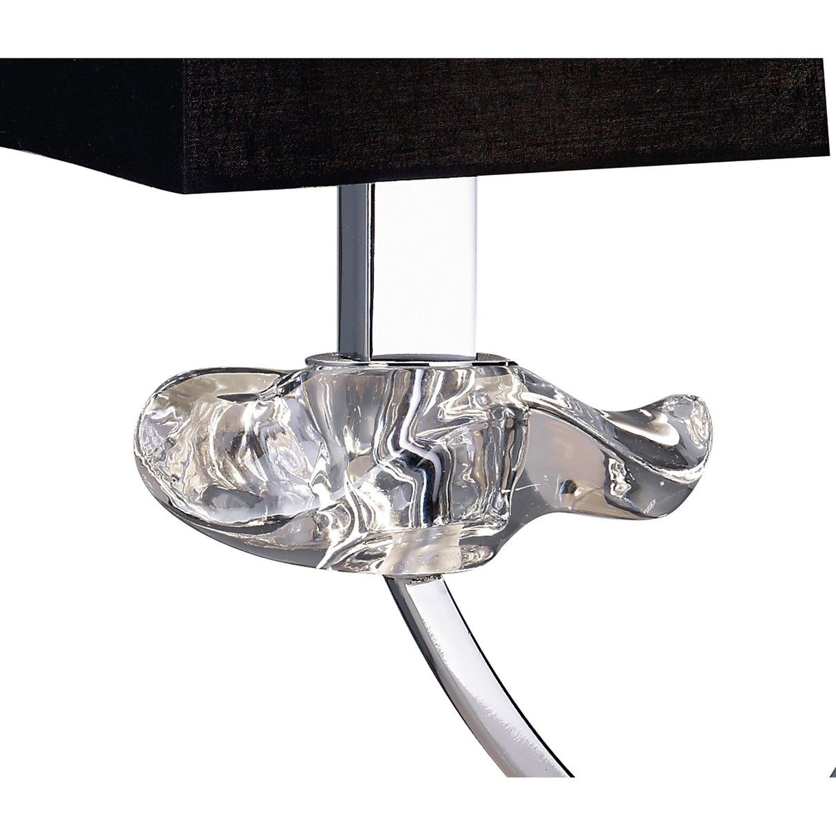 Akira 2 Light Table Lamp - Chrome With Black Shades