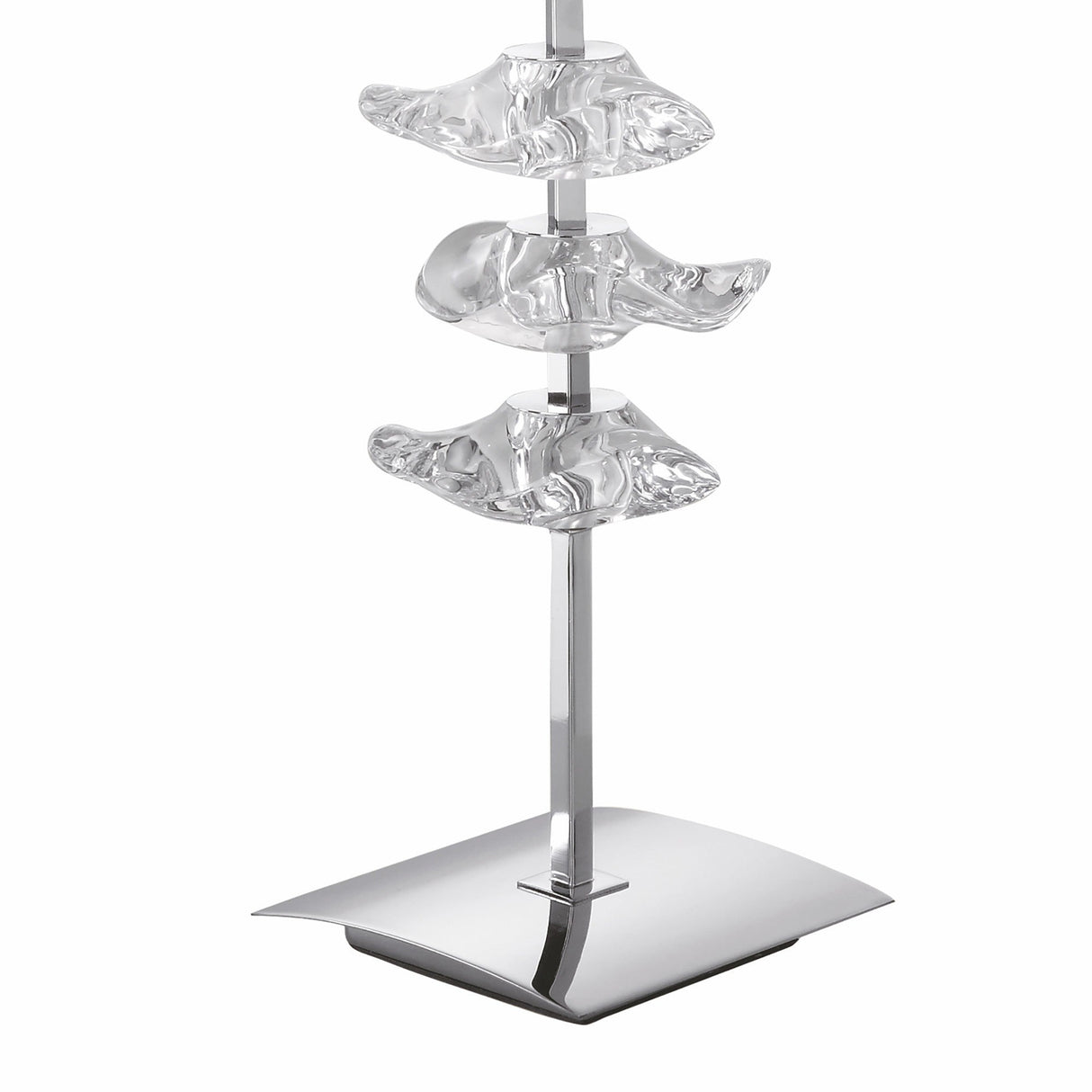 Akira 2 Light Table Lamp - Chrome With Black Shade