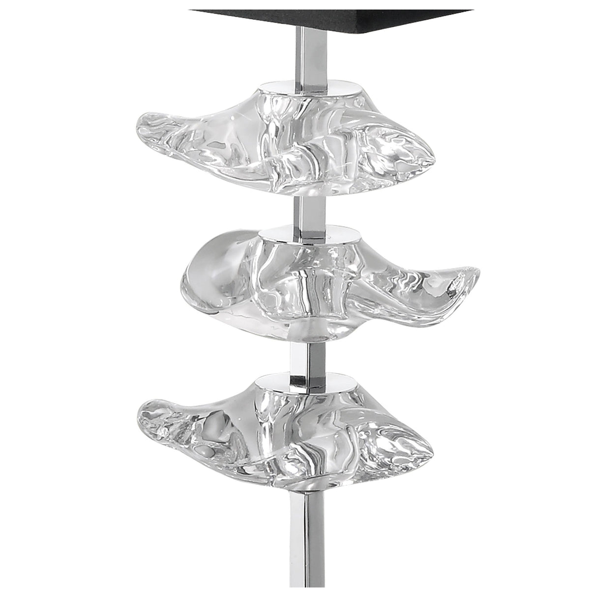 Akira 2 Light Table Lamp - Chrome With Black Shade