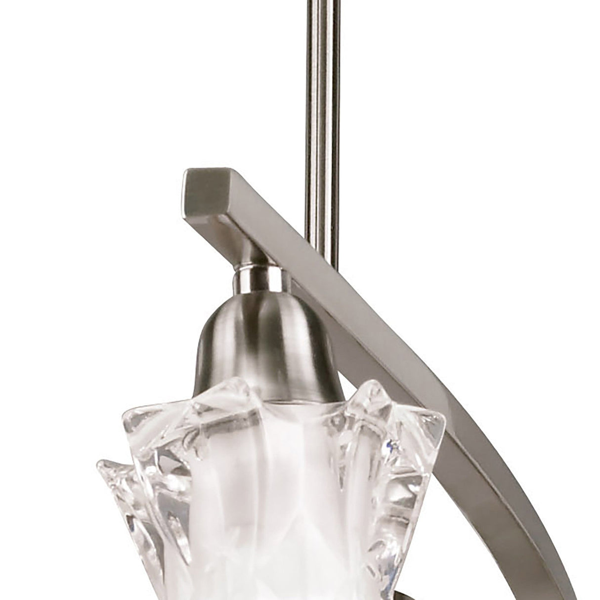 Alaska 82cm 8 Light Chandelier/Semi-Flush - Satin Nickel