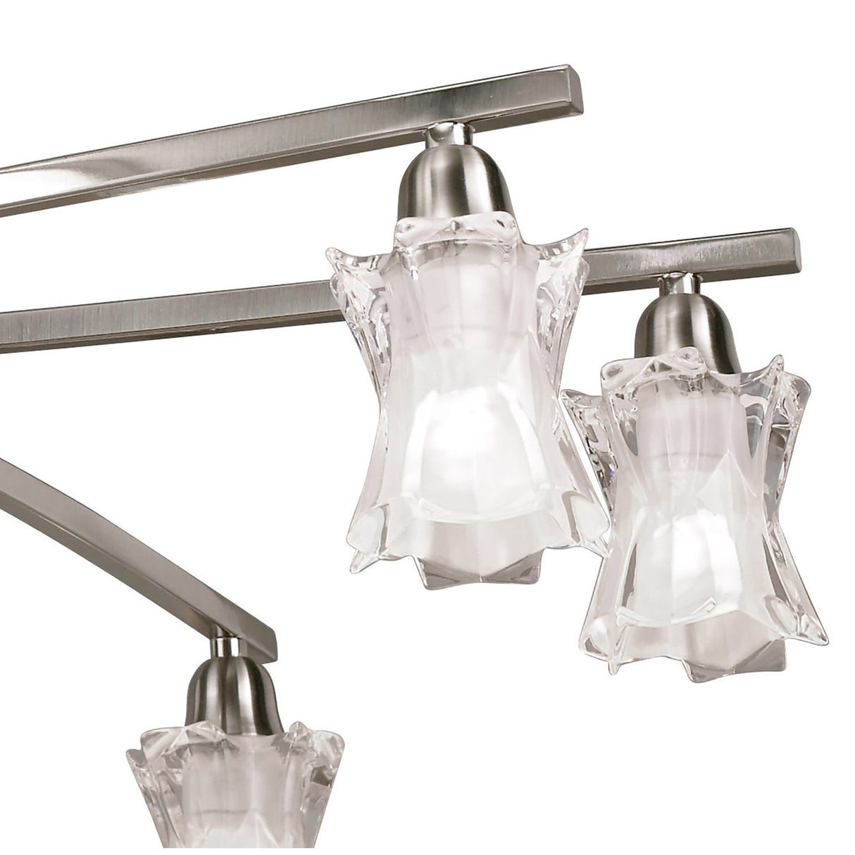 Alaska 82cm 8 Light Chandelier/Semi-Flush - Satin Nickel