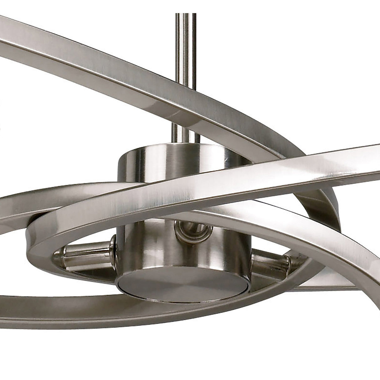 Alaska 64cm 6 Light Chandelier/Semi-Flush - Satin Nickel